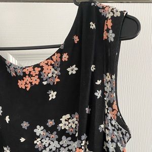 Ann Taylor Loft Black and Floral Dress